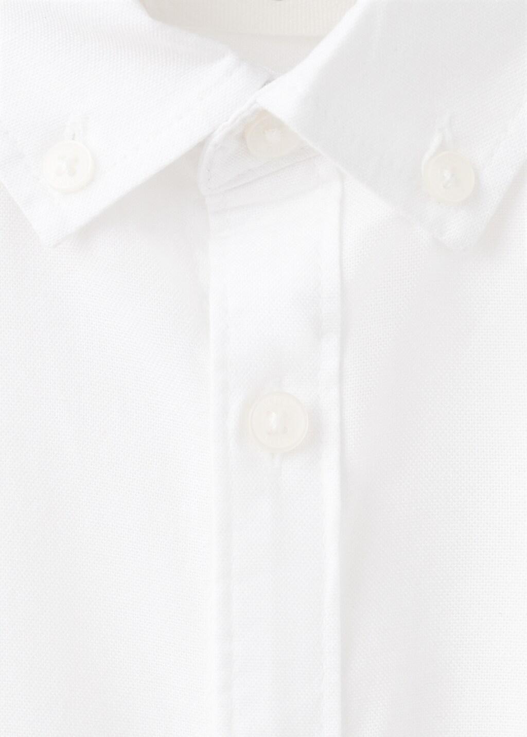 White Oxford Cotton Shirt, Kids Boy, White, large image number 0