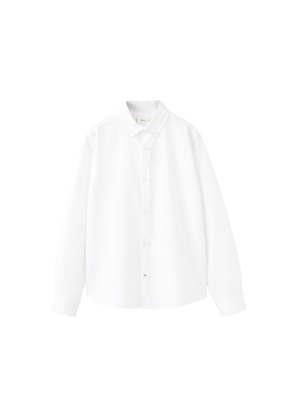 White Oxford Cotton Shirt, Kids Boy, White, large image number 3