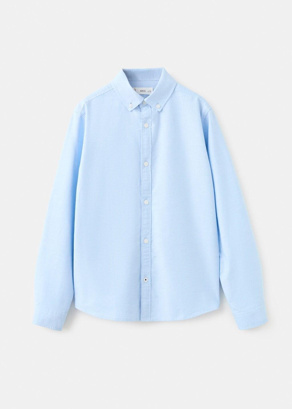 Blue Lt-Pastel Oxford Cotton Shirt, Kids Boy, Light-Pastel Blue, large image number 5