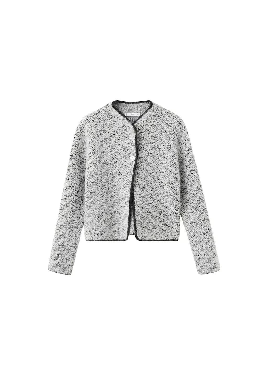 Black Flecked Cotton-Blend Jacket, 0201_99, large image number 6