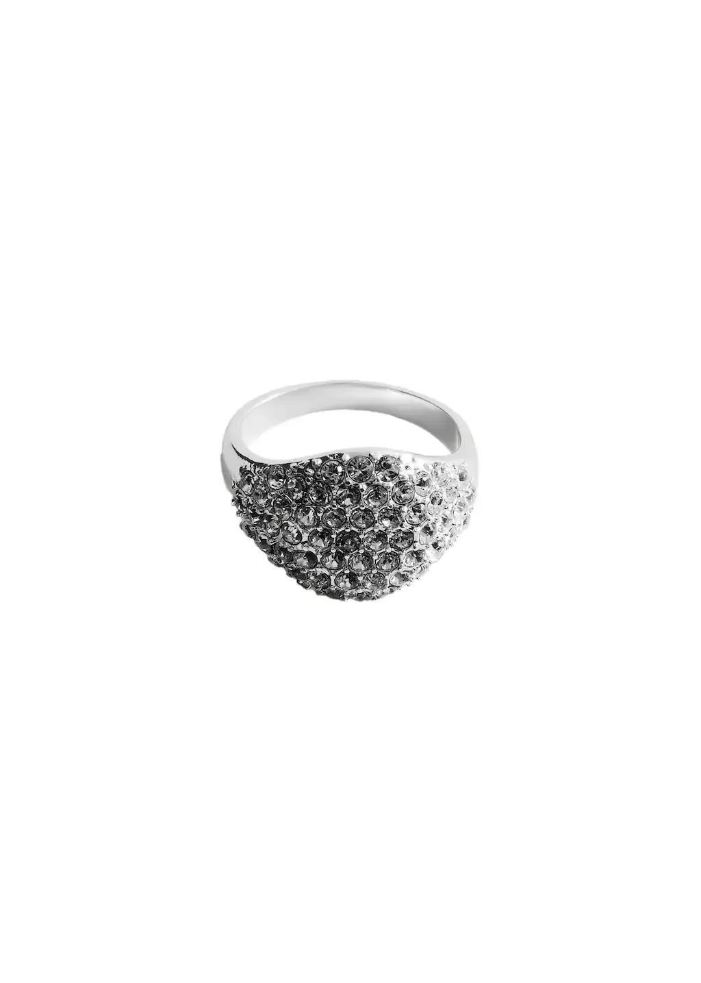 Silver Crystal Ring, 0201_PL, large image number 1