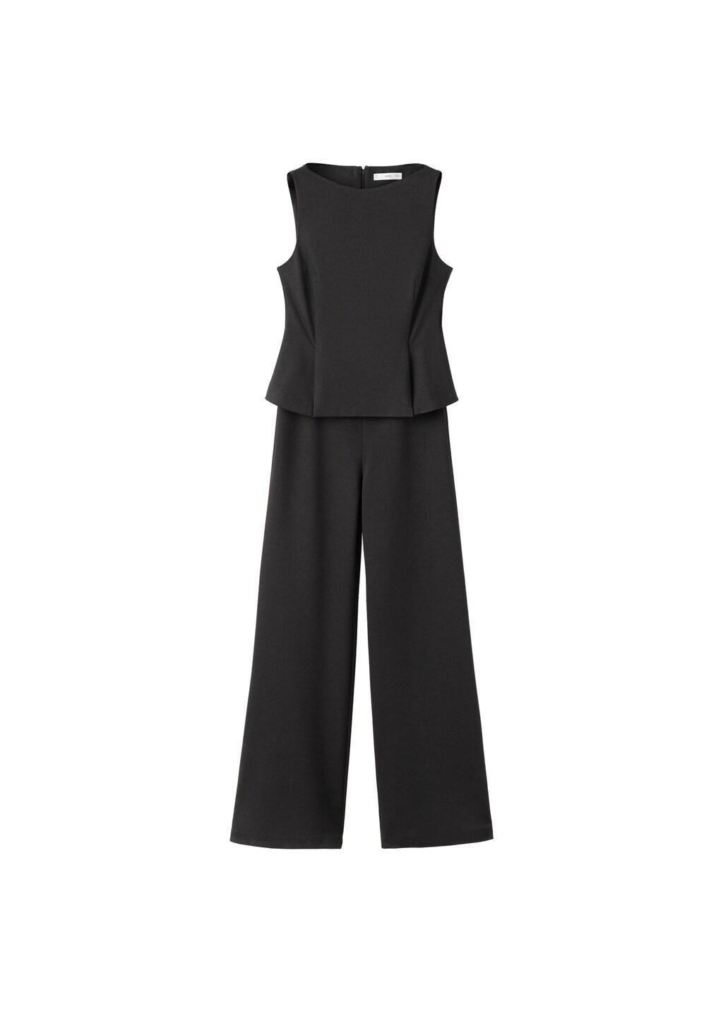 Brown Peplum-Style Jumpsuit, 0201_30, large image number 6