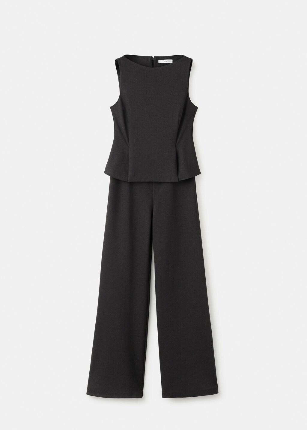 Brown Peplum-Style Jumpsuit, 0201_30, large image number 7