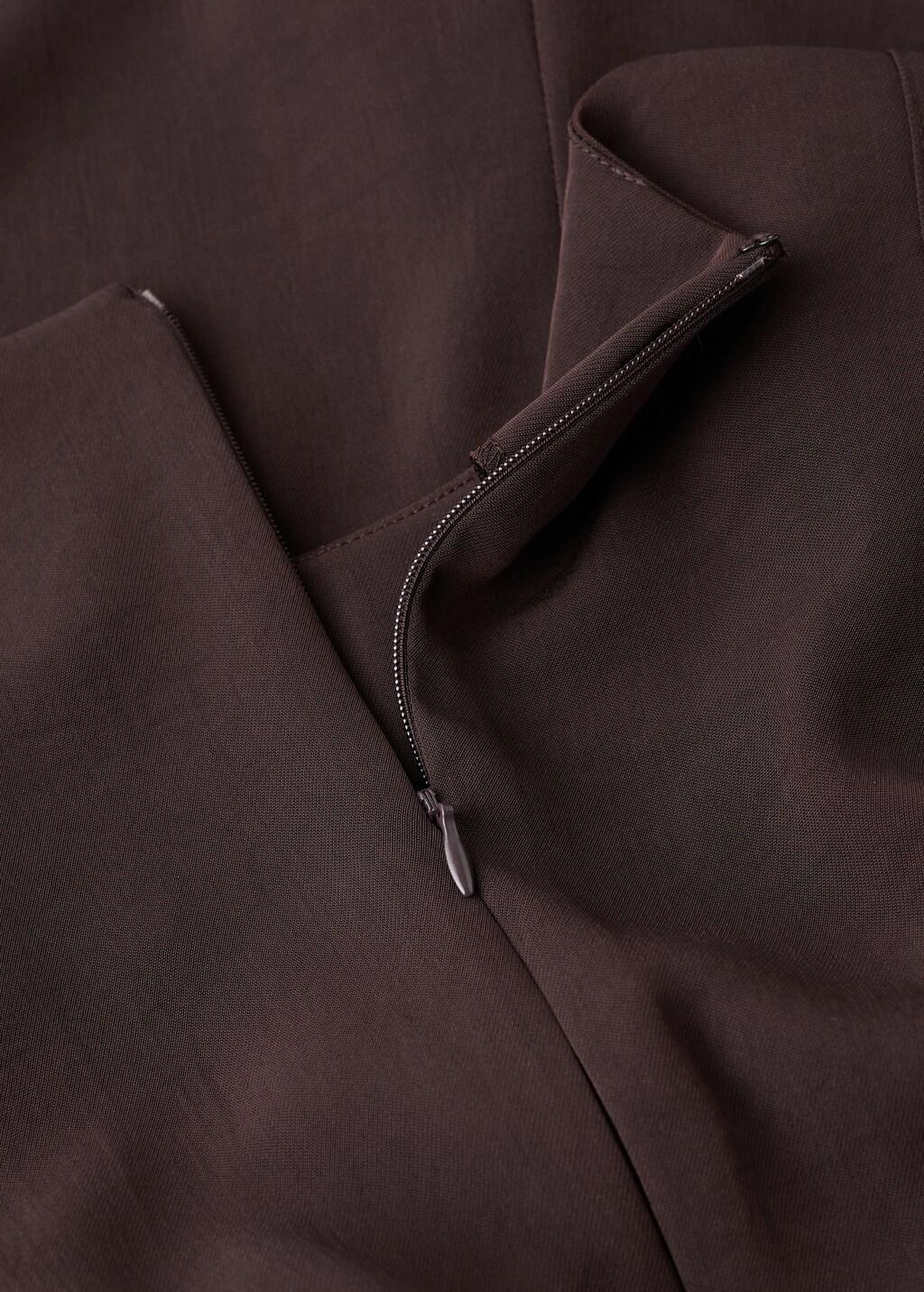 Brown A-Line Dress With Godets, 0201_32, large image number 5