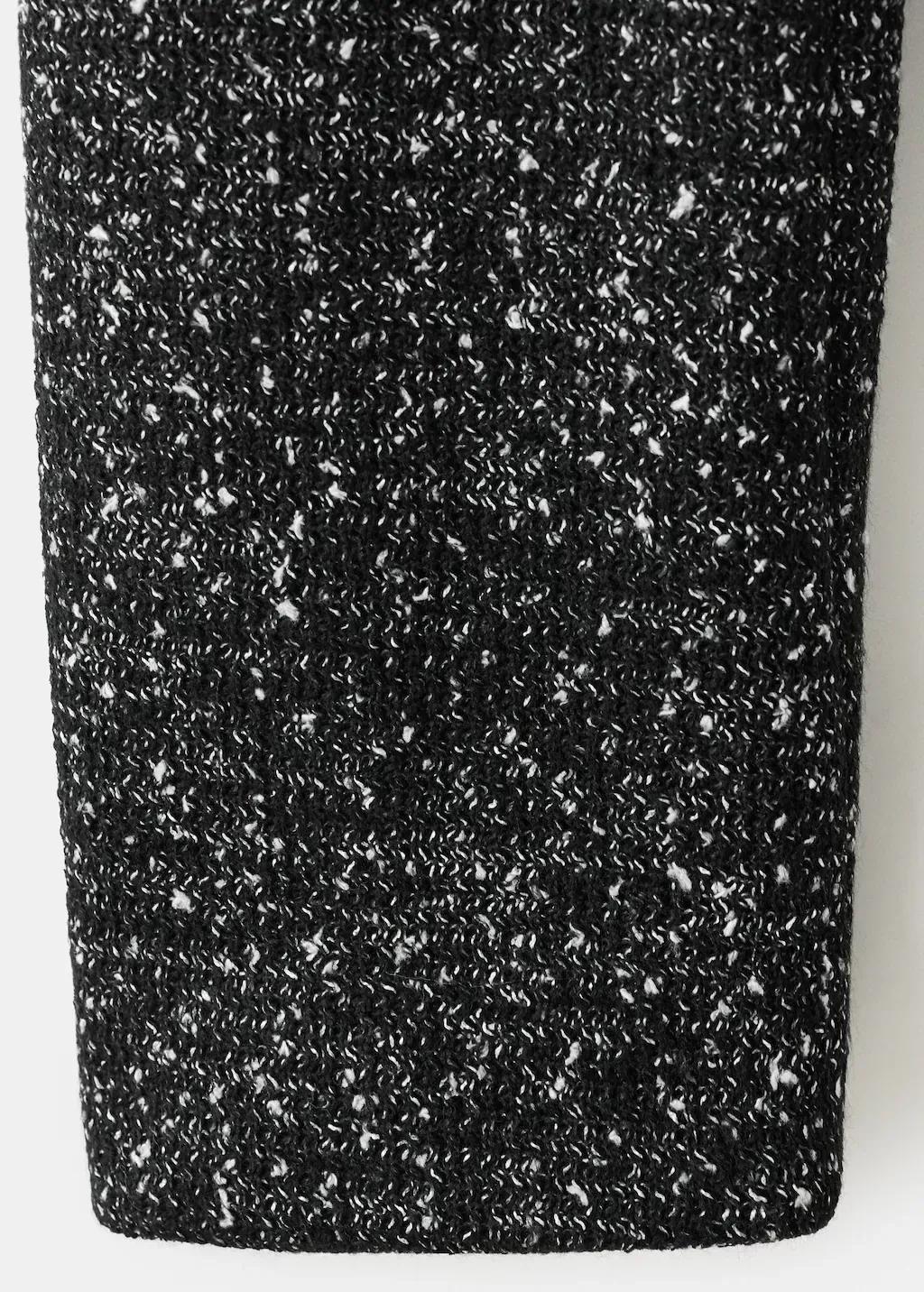 Black Flecked Cotton-Blend Jacket, Black, large image number 5