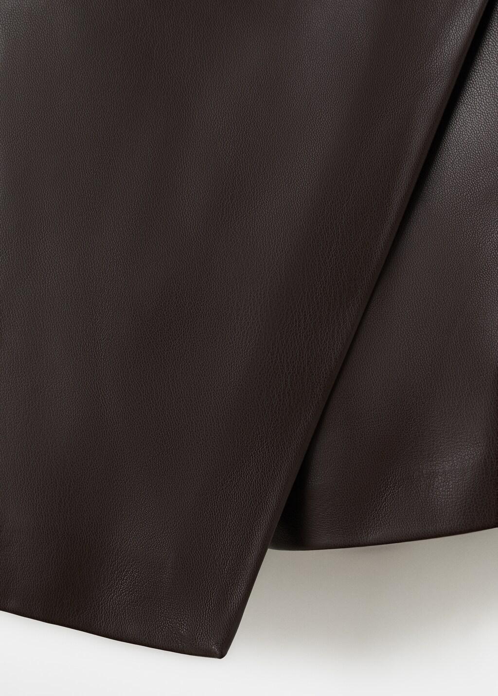 Brown Faux-Leather Culottes, 0201_32, large image number 4
