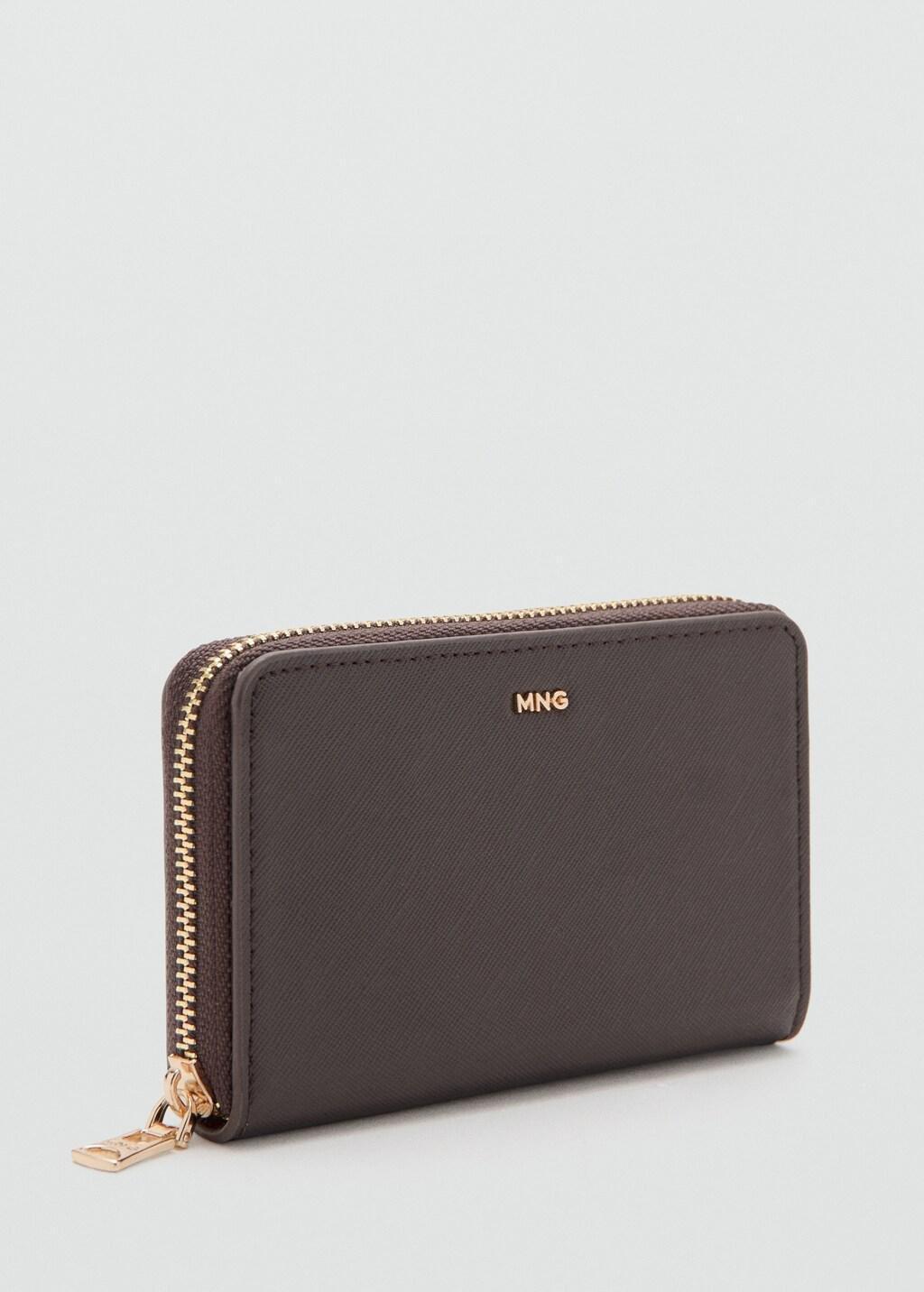 Brown Saffiano-Effect Wallet, 0201_32, large image number 0