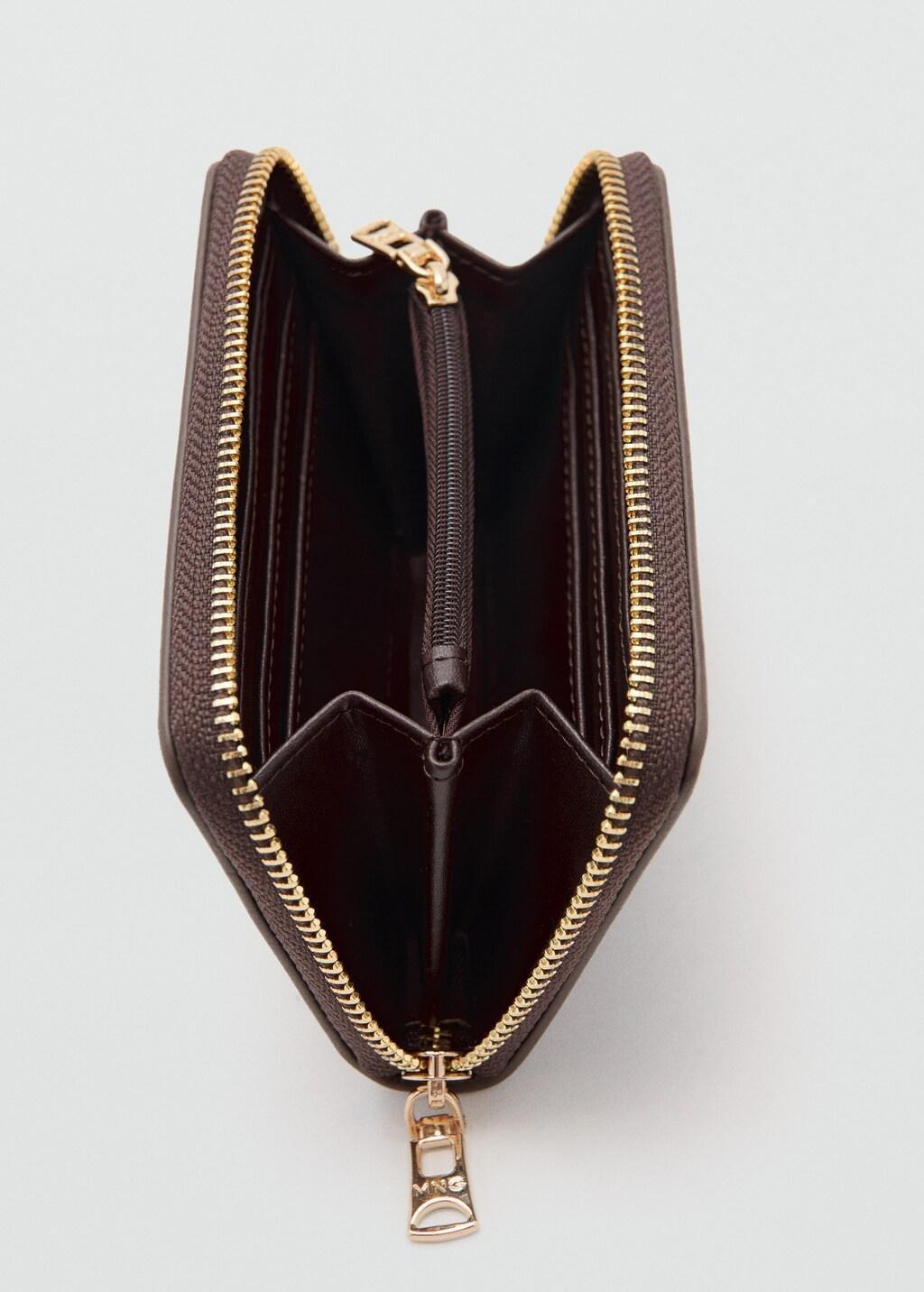 Brown Saffiano-Effect Wallet, 0201_32, large image number 1