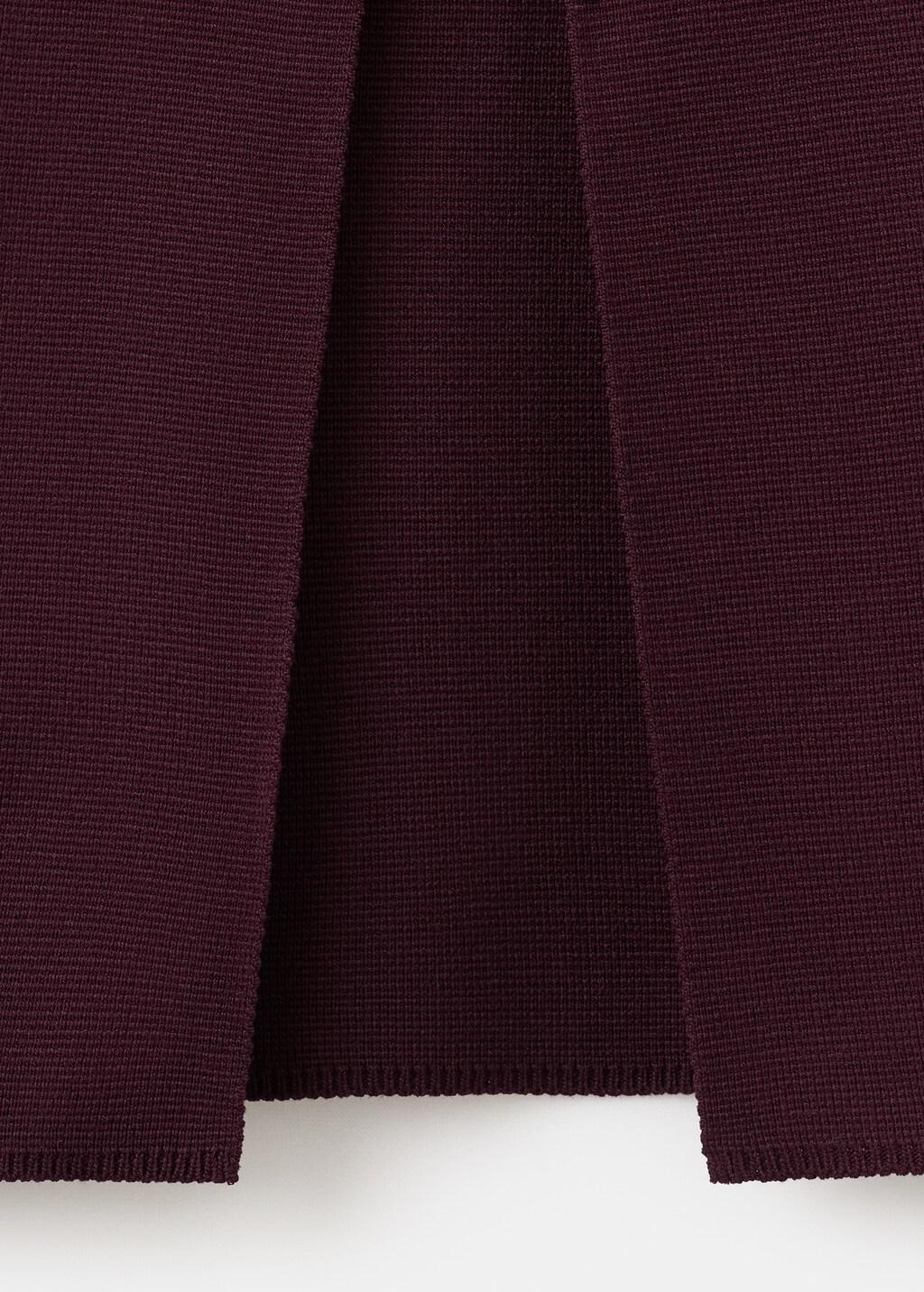 Red Knit Pencil Skirt, Dark Red, large image number 5
