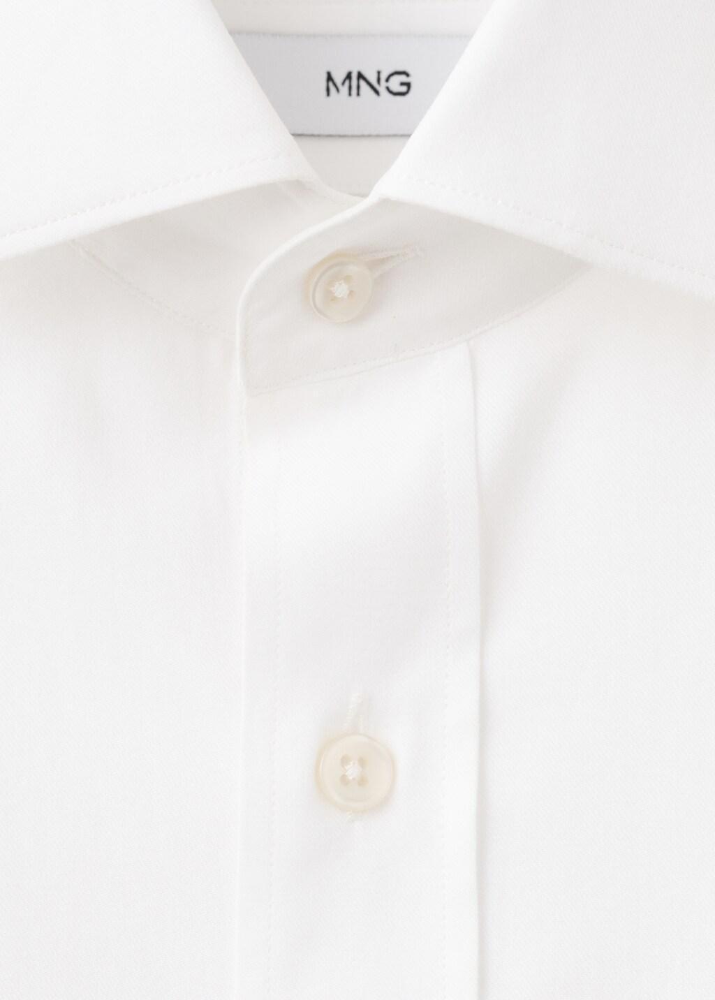 White Cotton Slim-Fit Shirt, White, large image number 1