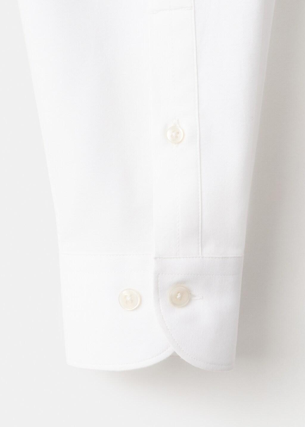 White Cotton Slim-Fit Shirt, White, large image number 5