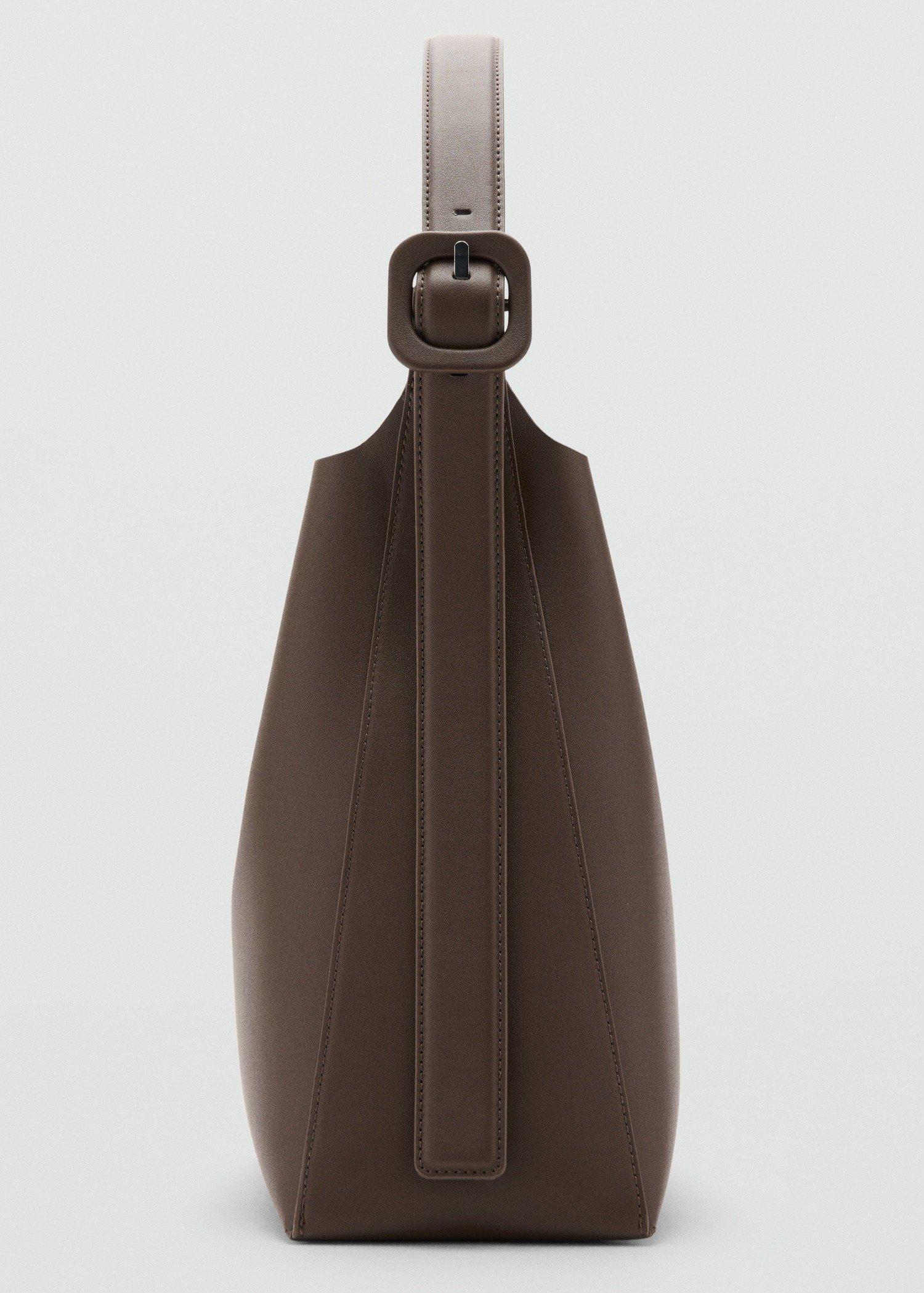 Brown Shopper Bag With Buckle, 0201_32, large image number 2