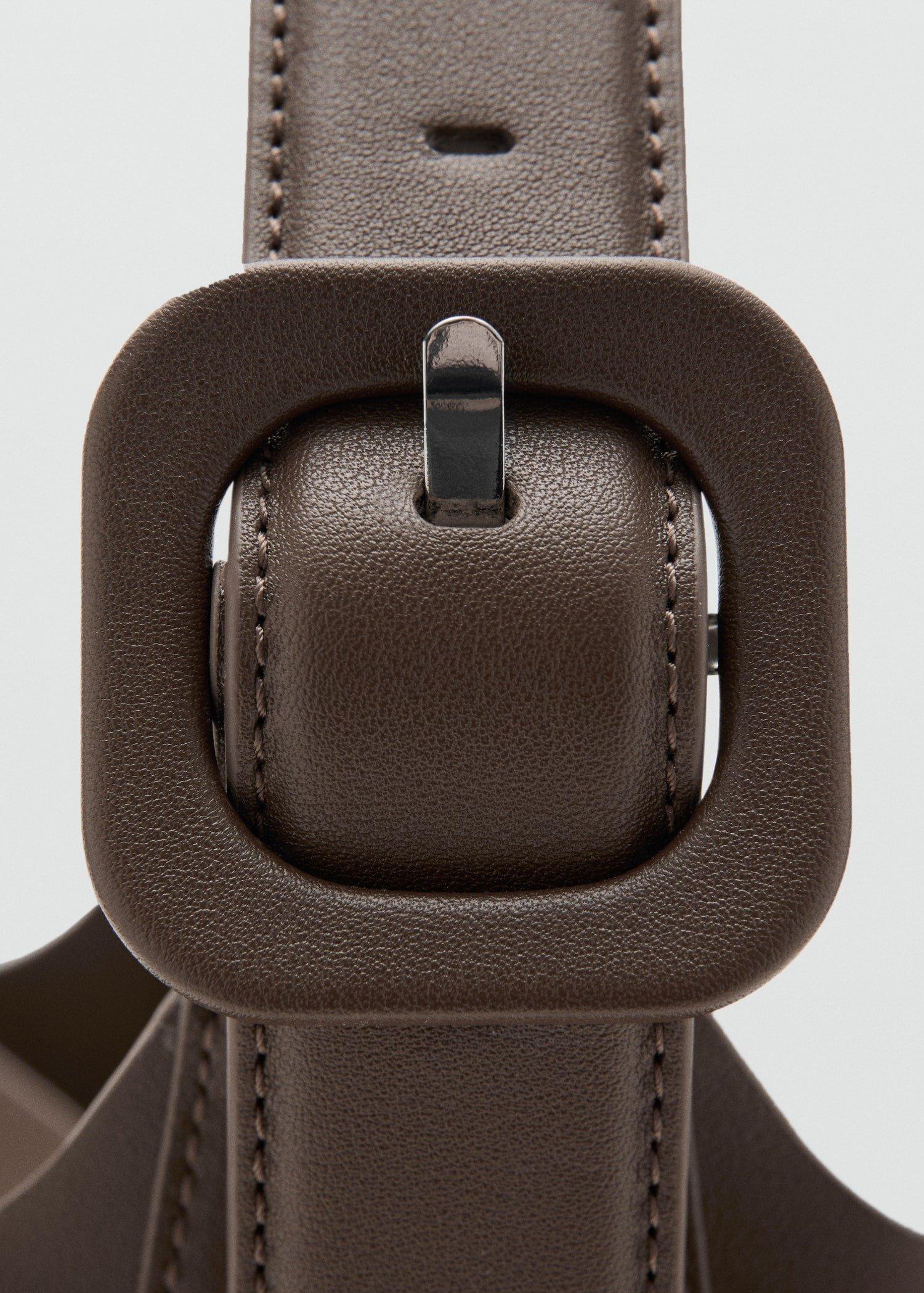 Brown Shopper Bag With Buckle, 0201_32, large image number 3