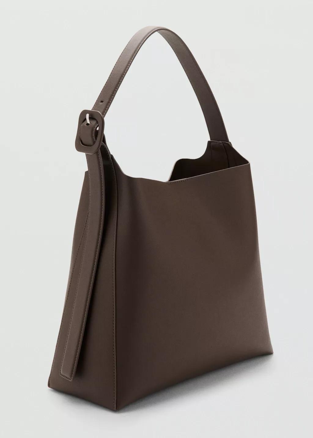 Brown Shopper Bag With Buckle, 0201_32, large image number 4