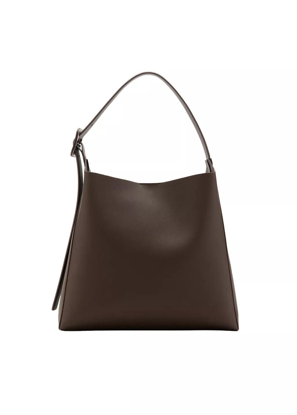 Brown Shopper Bag With Buckle, 0201_32, large image number 7