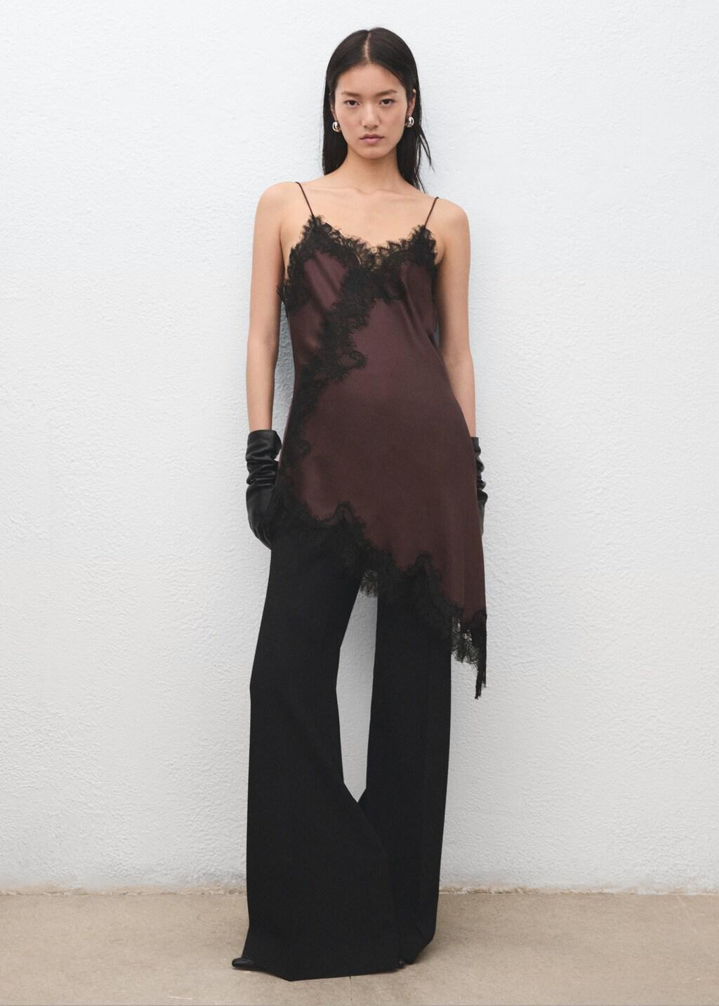 Burgundy Lace Top, 0201_78, large image number 0