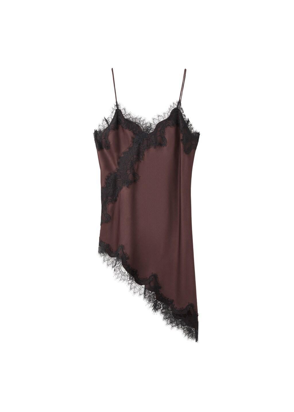 Burgundy Lace Top, Dark Red, large image number 6