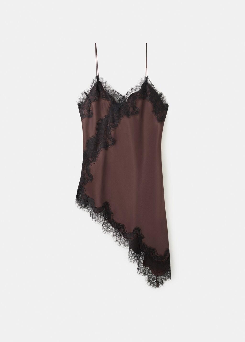 Burgundy Lace Top, Dark Red, large image number 7