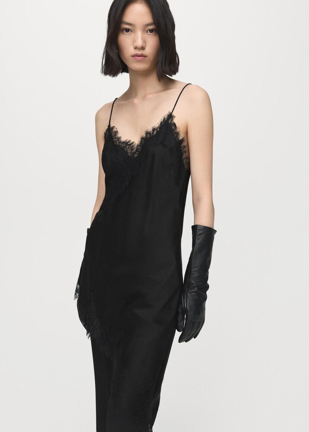 Black Lace Top, Black, large image number 4