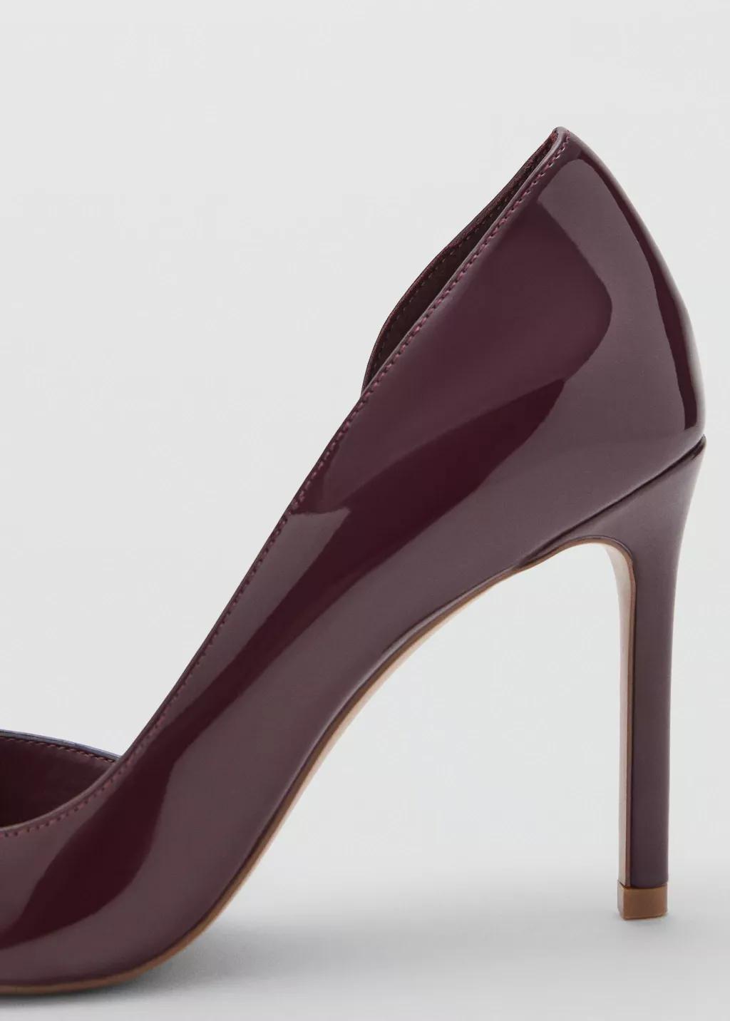 Red Asymmetrical Patent Leather Court Shoes, 0201_78, medium