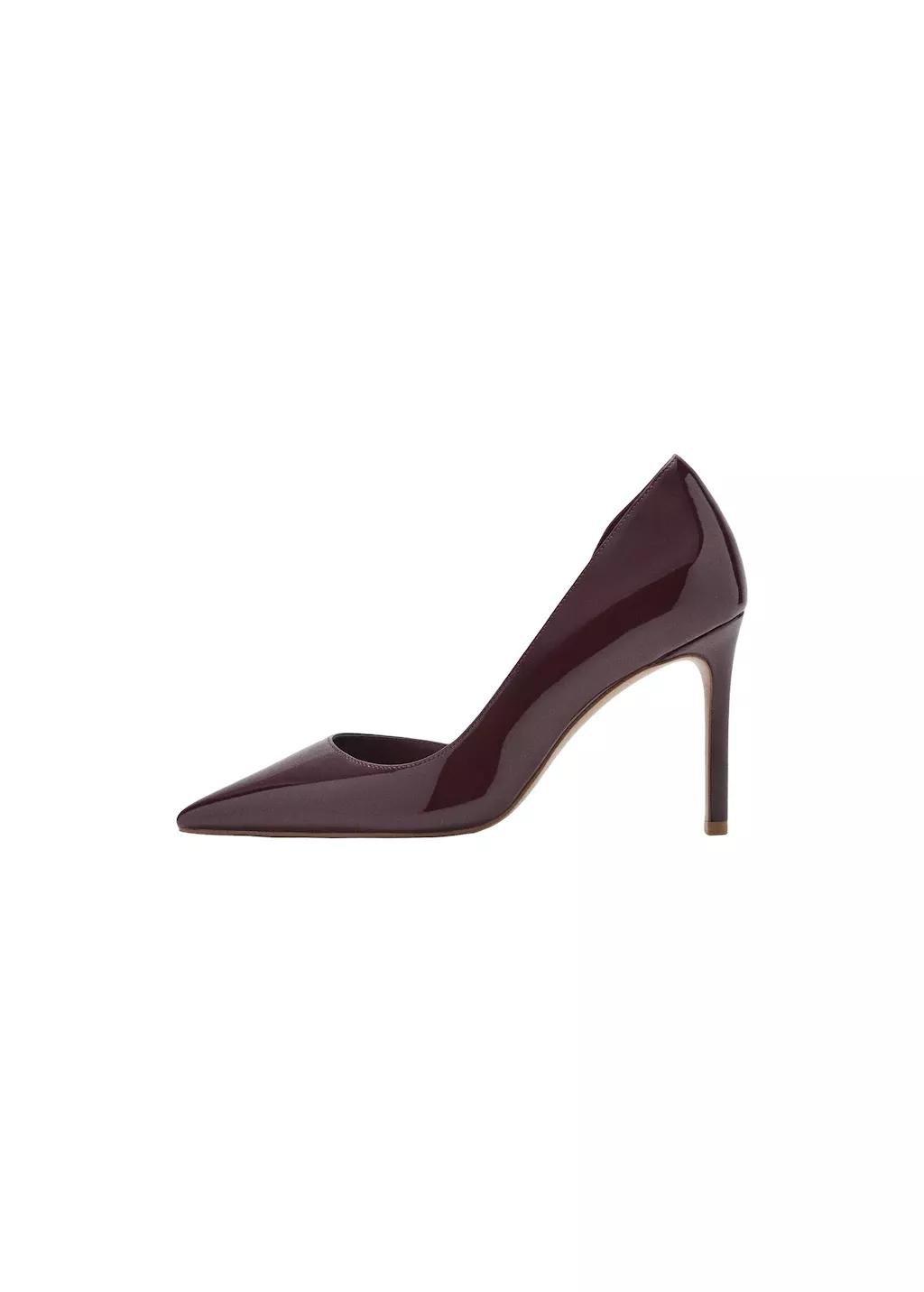Red Asymmetrical Patent Leather Court Shoes, 0201_78, medium