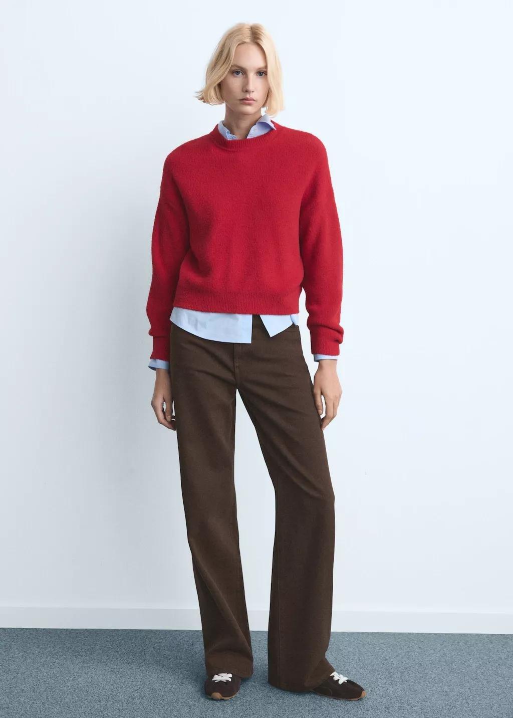 Brown Danila High-Waisted Wide-Leg Jeans, Dark Brown, large image number 0