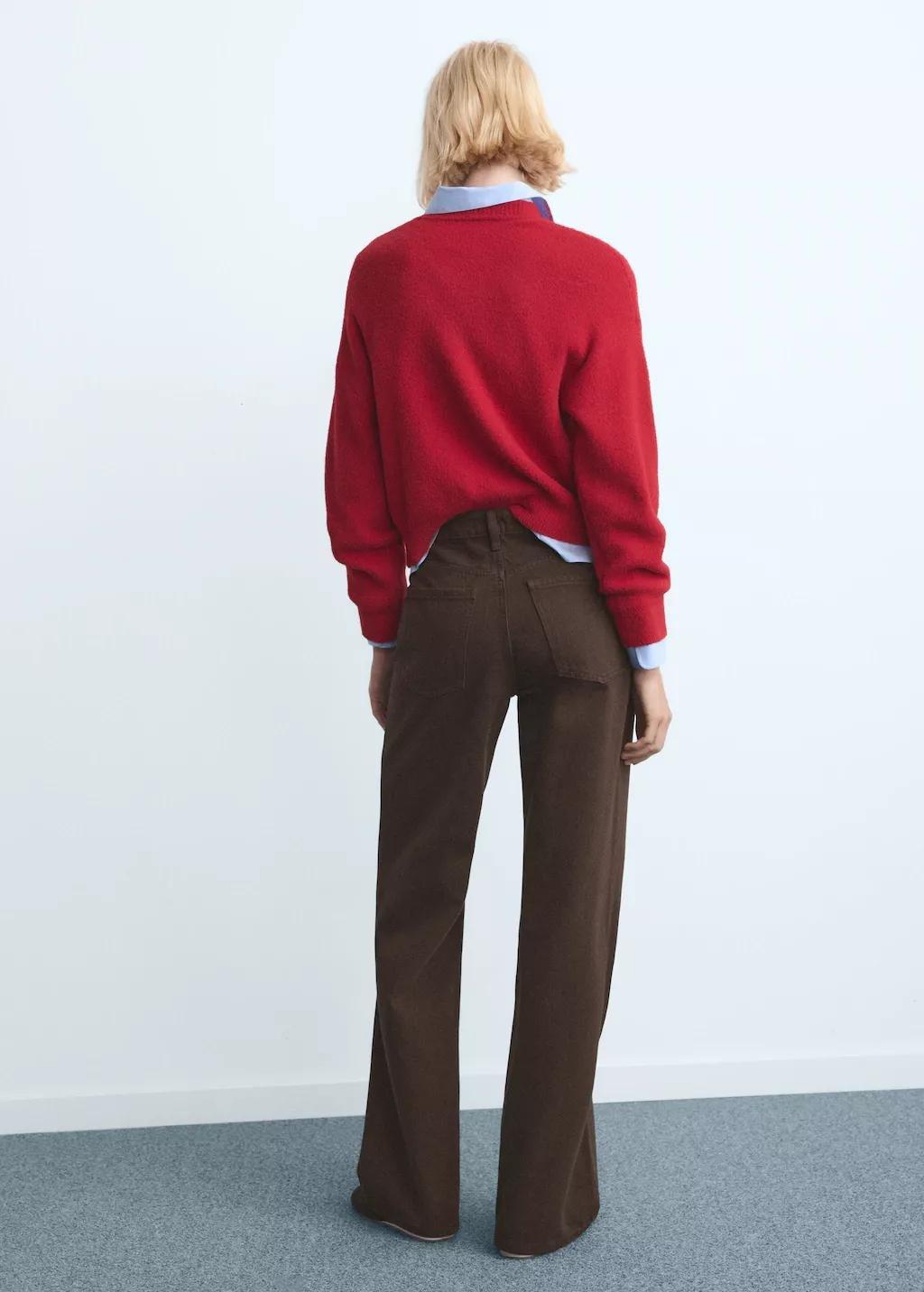 Brown Danila High-Waisted Wide-Leg Jeans, Dark Brown, medium