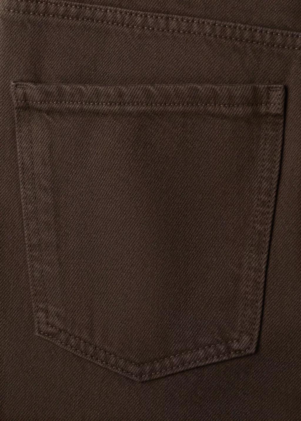 Brown Danila High-Waisted Wide-Leg Jeans, Dark Brown, large image number 4