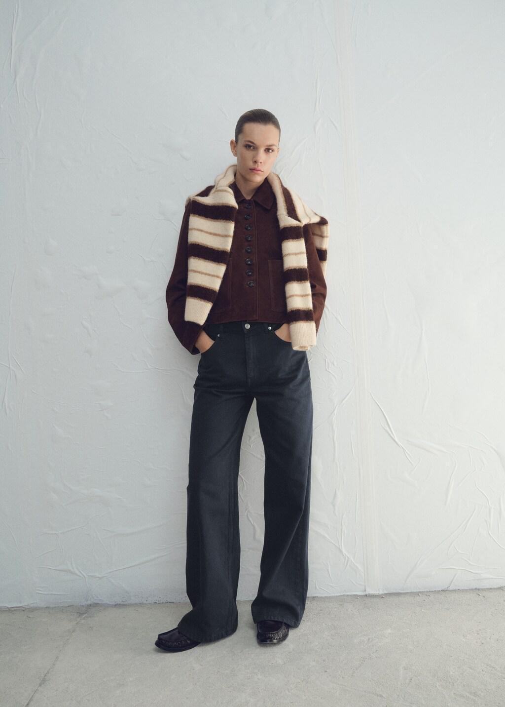 Grey Mid-Rise Straight Jeans, Charcoal, large image number 0