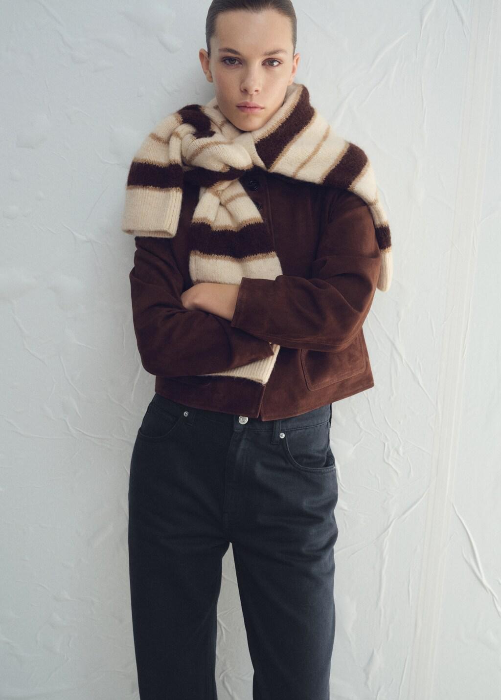 Grey Mid-Rise Straight Jeans, Charcoal, large image number 4