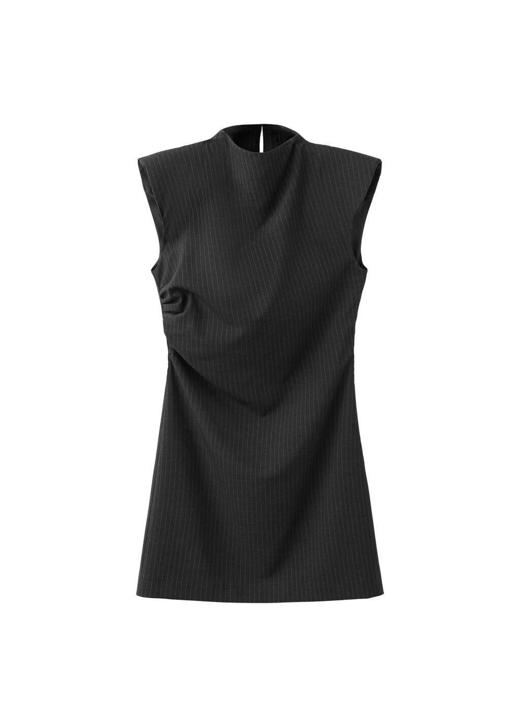 Grey Cut-Out Tennis-Striped Dress, Grey, large image number 11