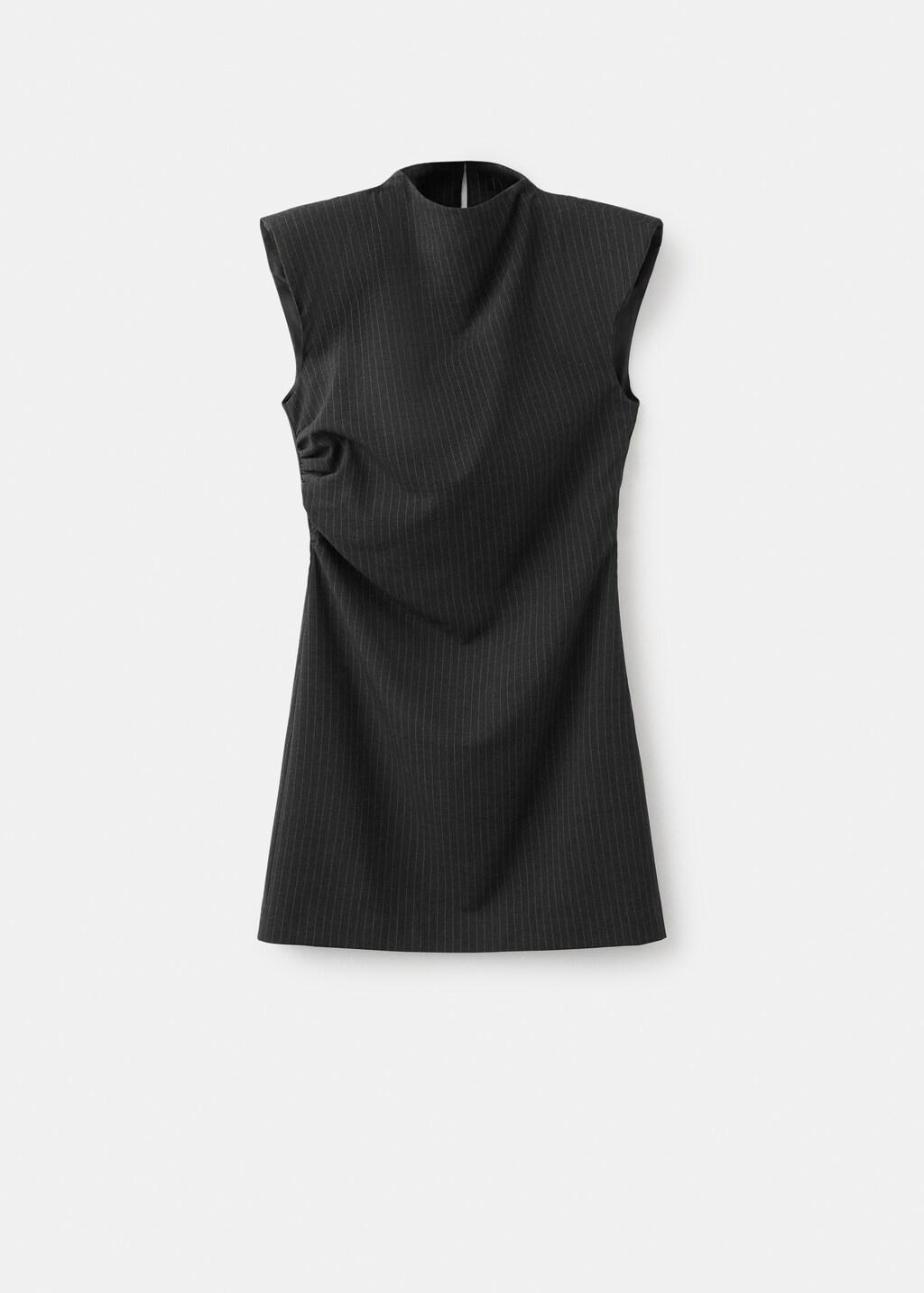 Grey Cut-Out Tennis-Striped Dress, Grey, large image number 12