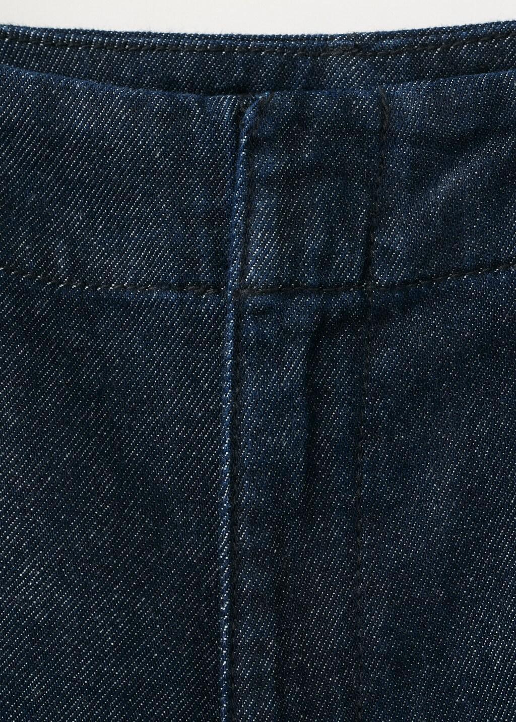 Blue Wide Leg Denim Trousers, 0201_TS, large image number 5