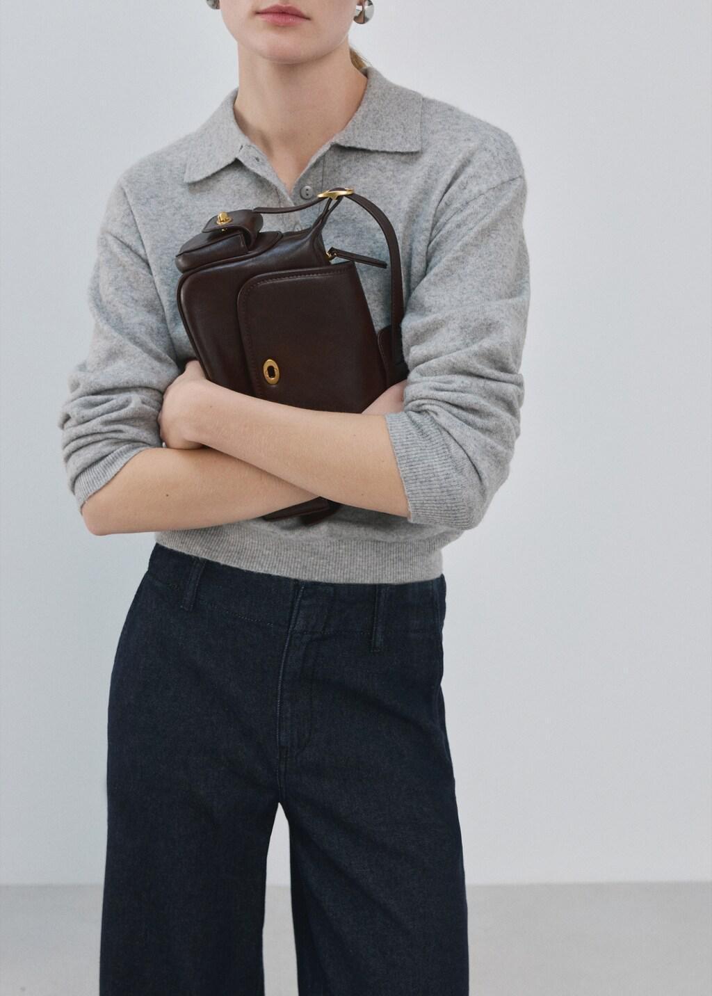 Blue Wide Leg Denim Trousers, 0201_TS, large image number 6