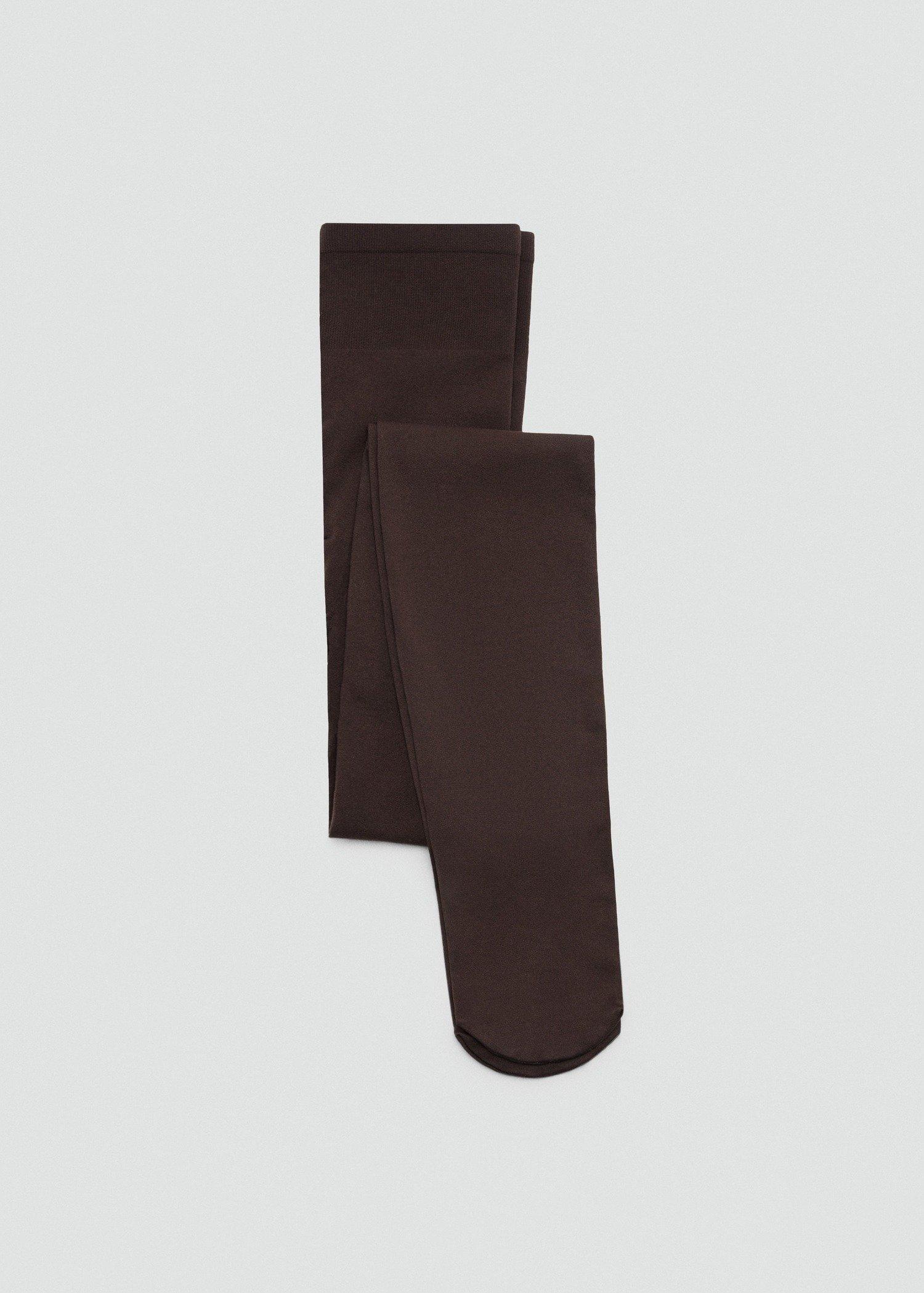 Brown Basic Colour Tights, Dark Brown, large image number 1