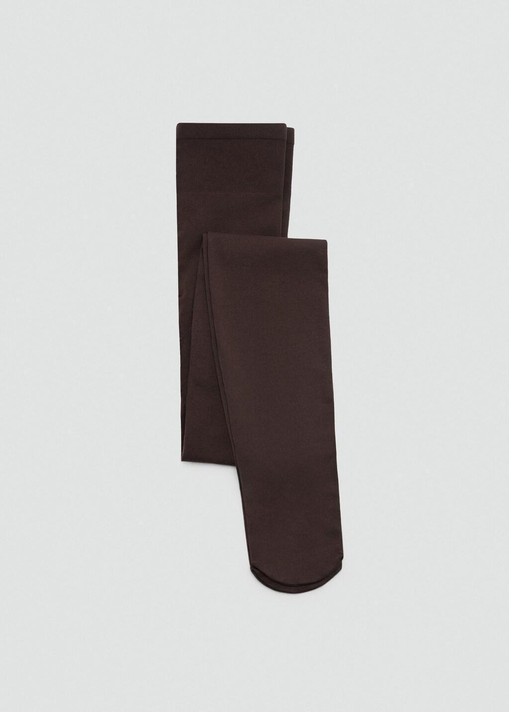 Brown Basic Colour Tights, Dark Brown, large image number 3