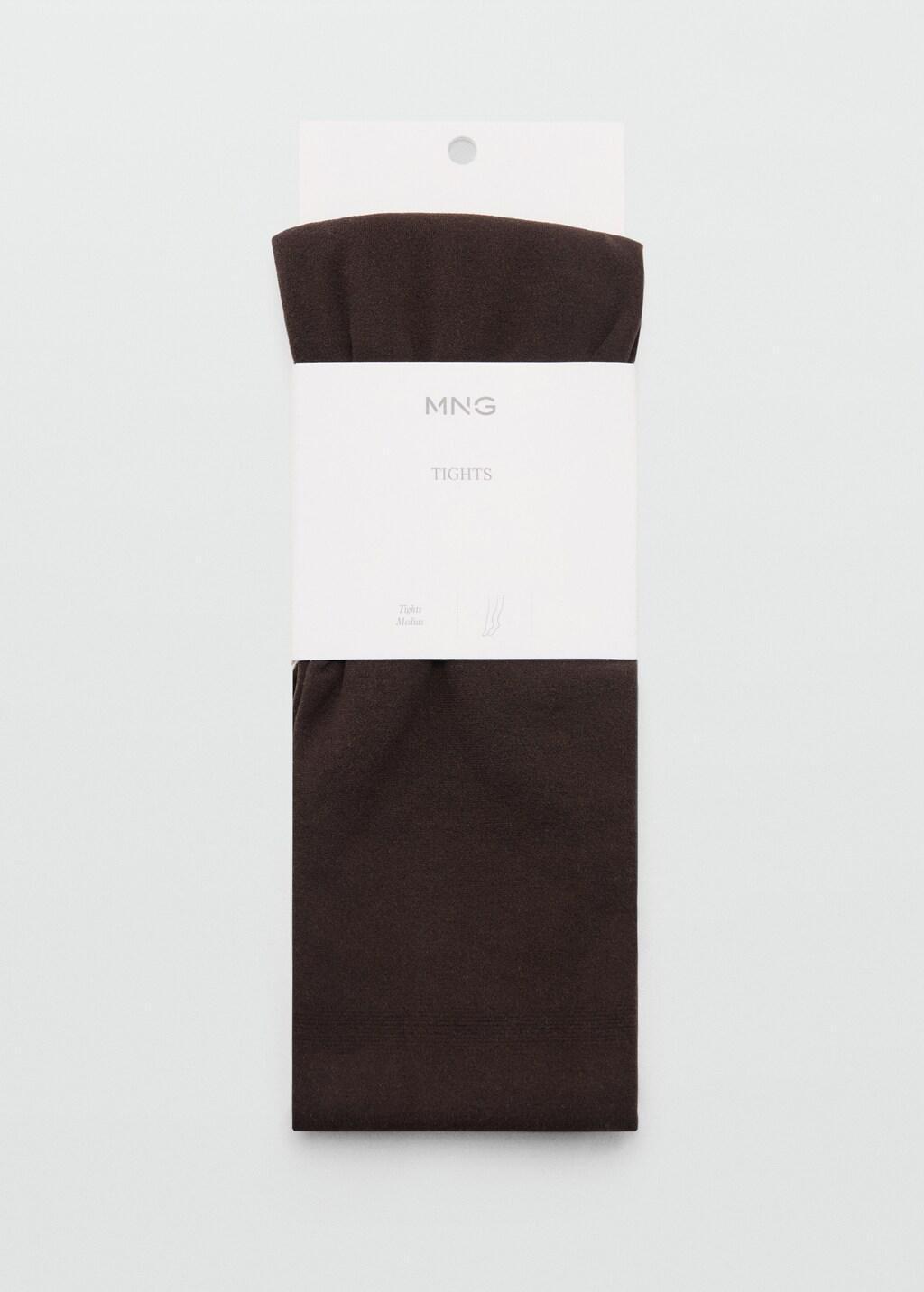 Brown Basic Colour Tights, Dark Brown, large image number 6