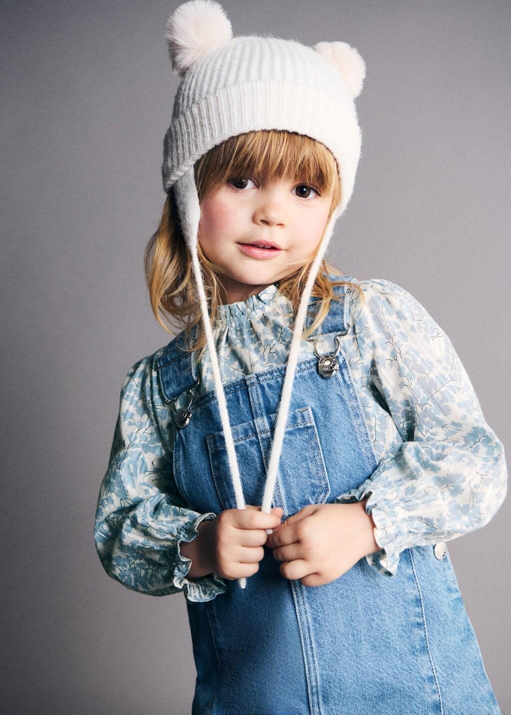 Blue Short Denim Pinafore, Baby Girls, Open Blue, large image number 4