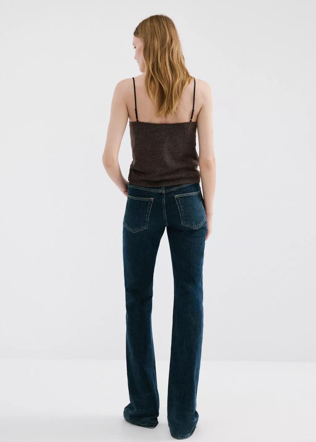 Brown Top With Lace Neck, Dark Brown, large image number 2