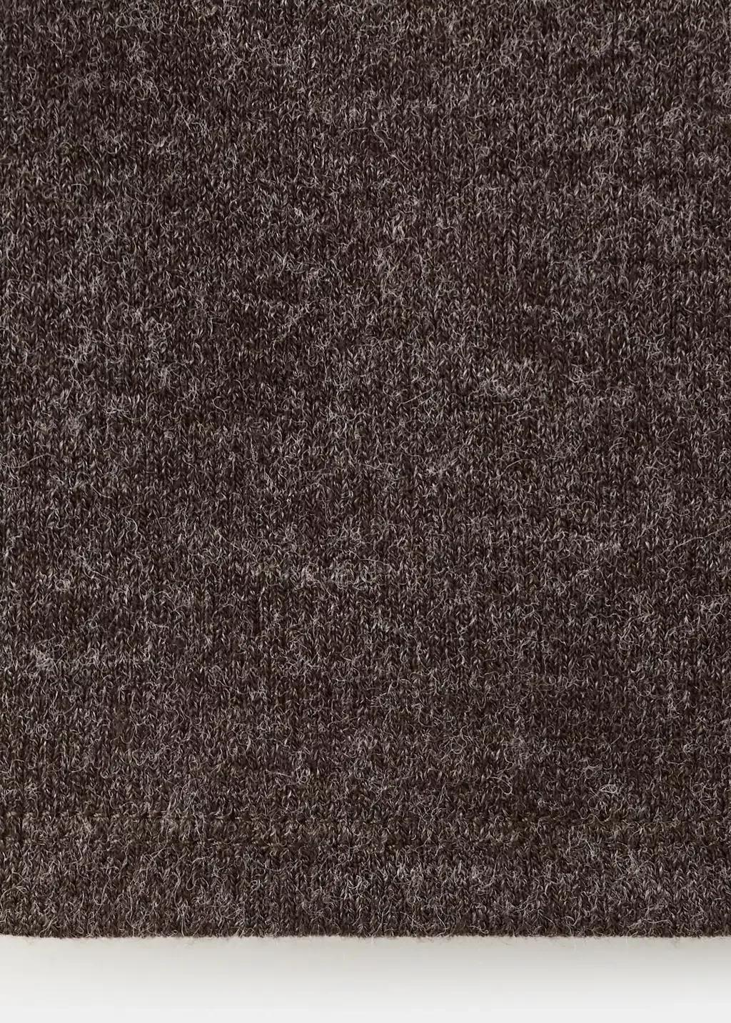 Brown Top With Lace Neck, Dark Brown, large image number 4