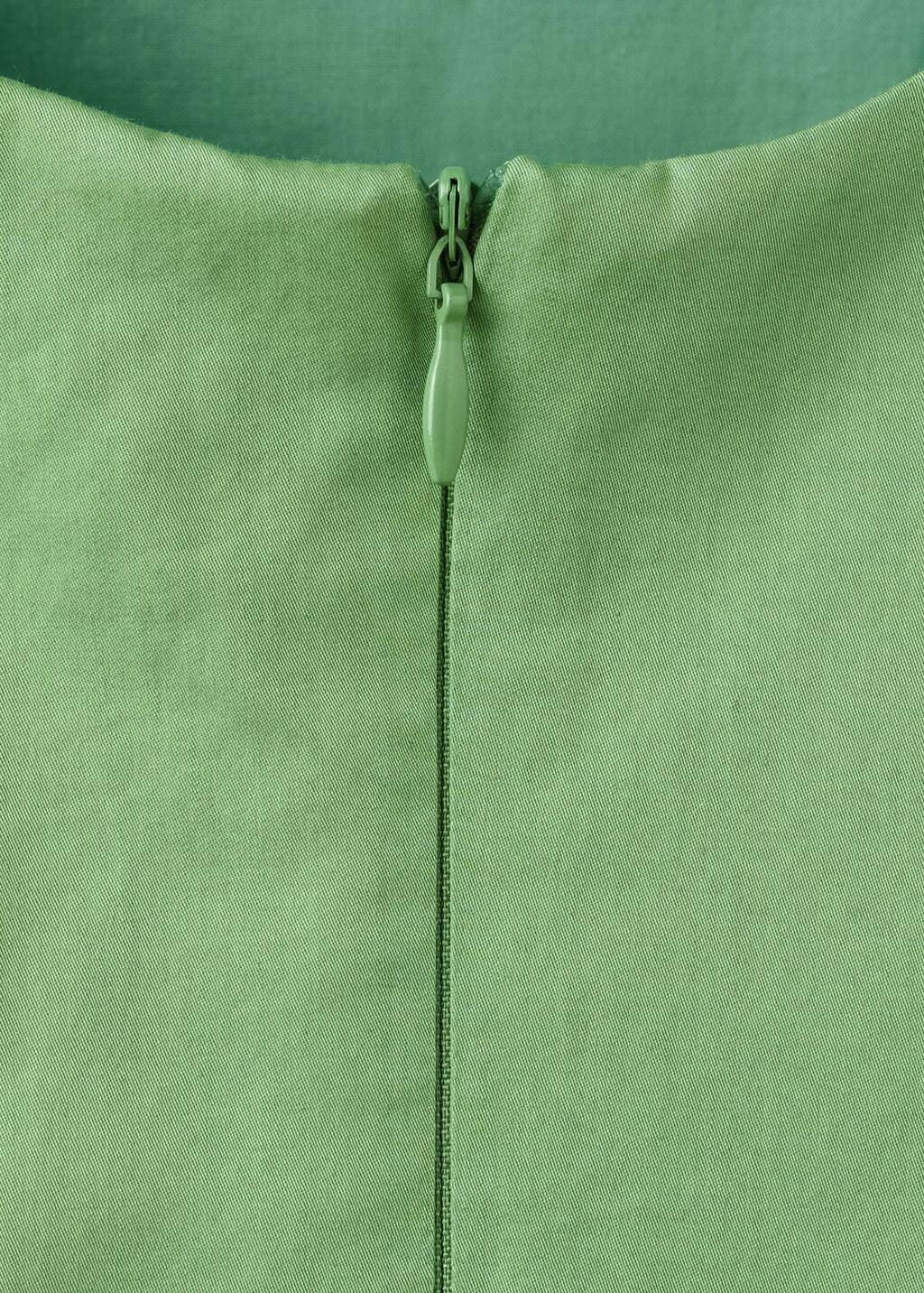 Green Flared Cotton Dress, 0201_43, medium