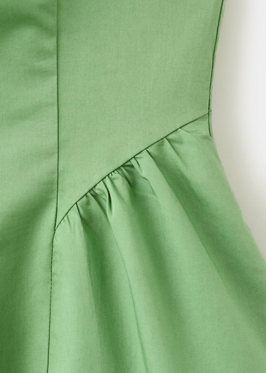 Green Flared Cotton Dress, 0201_43, large image number 5