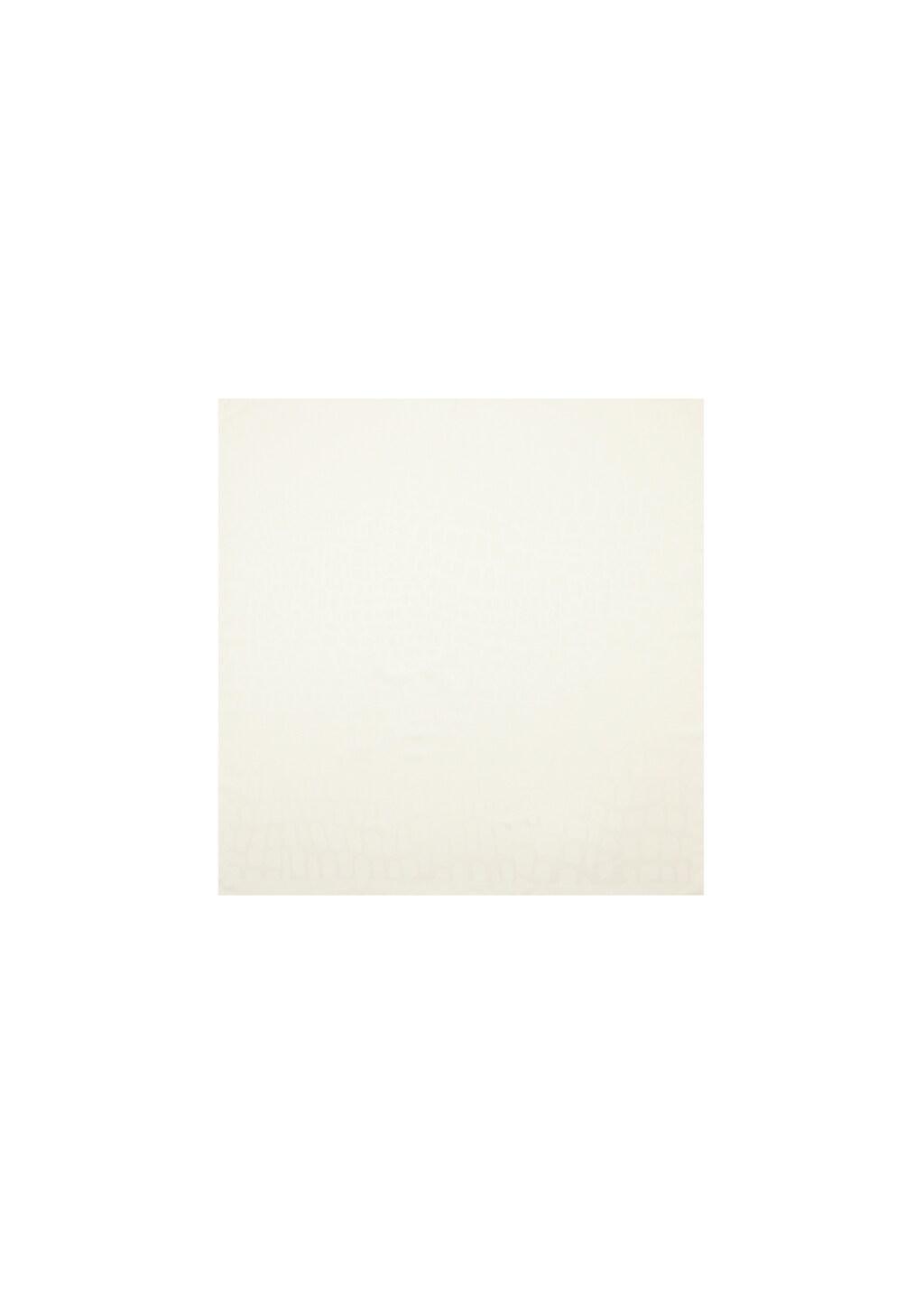 Beige Jacquard Scarf, Light Beige, large image number 2
