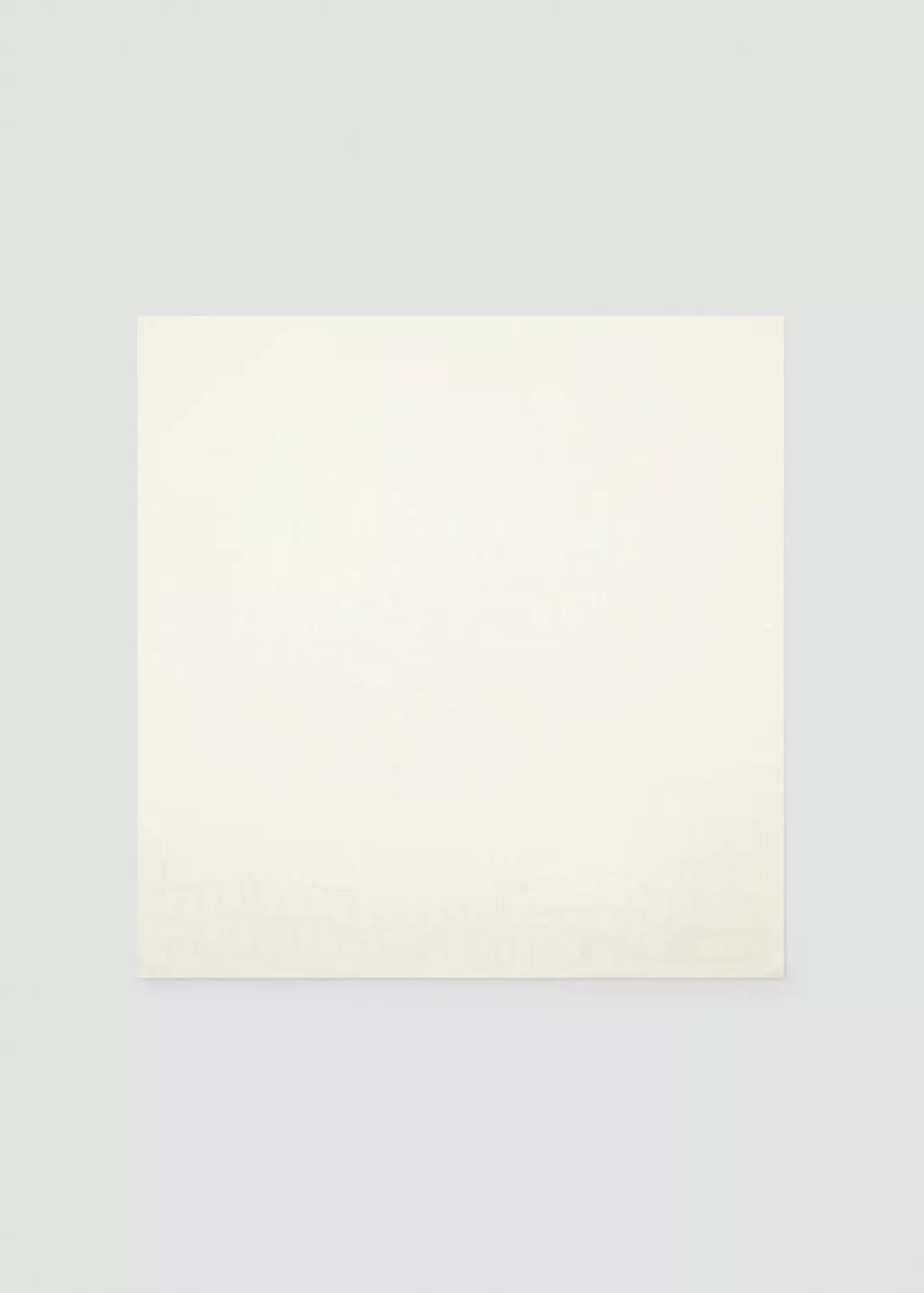 Beige Jacquard Scarf, Light Beige, large image number 3