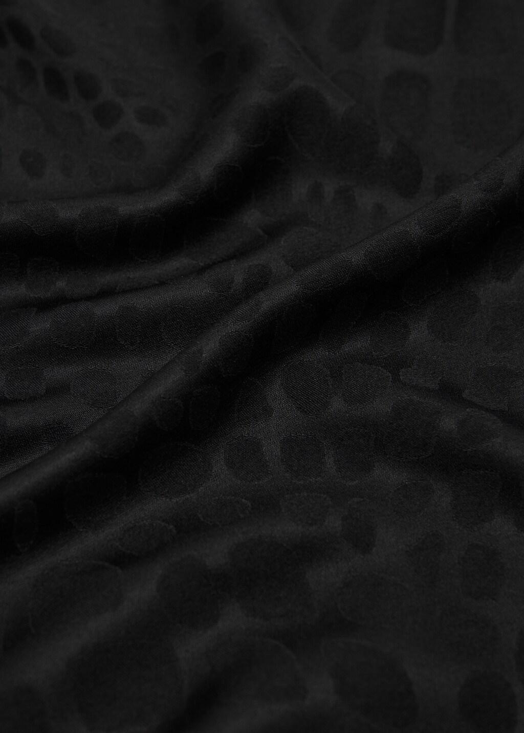 Black Jacquard Scarf, Black, large image number 0
