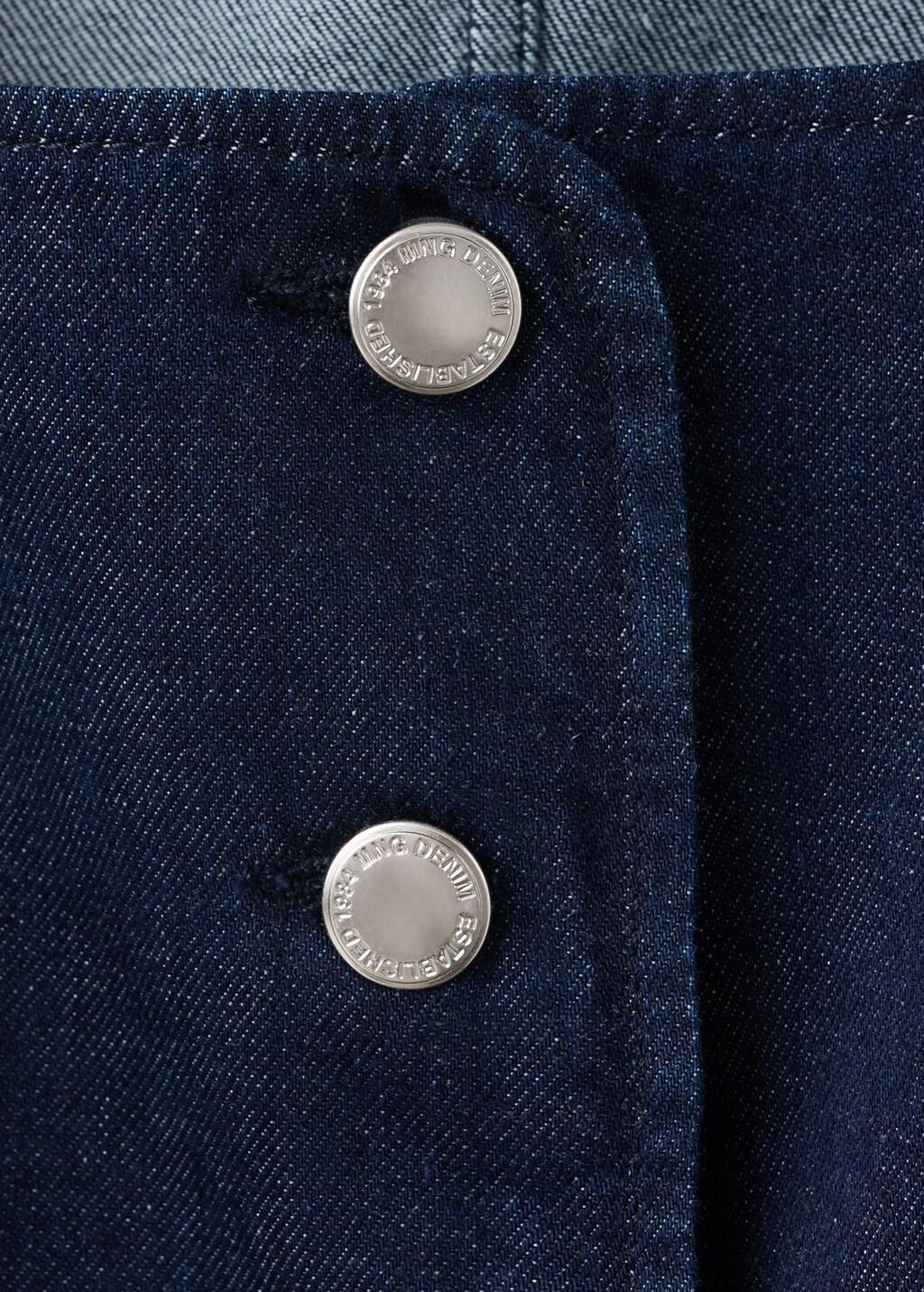 Blue Buttoned Denim Top, Open Blue, medium