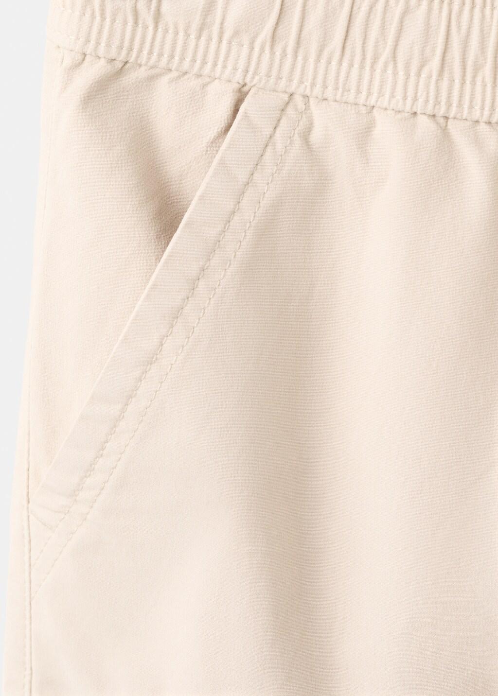 Brown Straight-Fit Cotton Trousers, Kids Boys, Light Pastel Brown, large image number 5