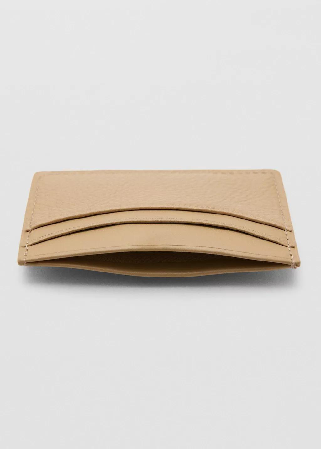 Beige Faux-Leather Cardholder, 0201_08, large image number 1