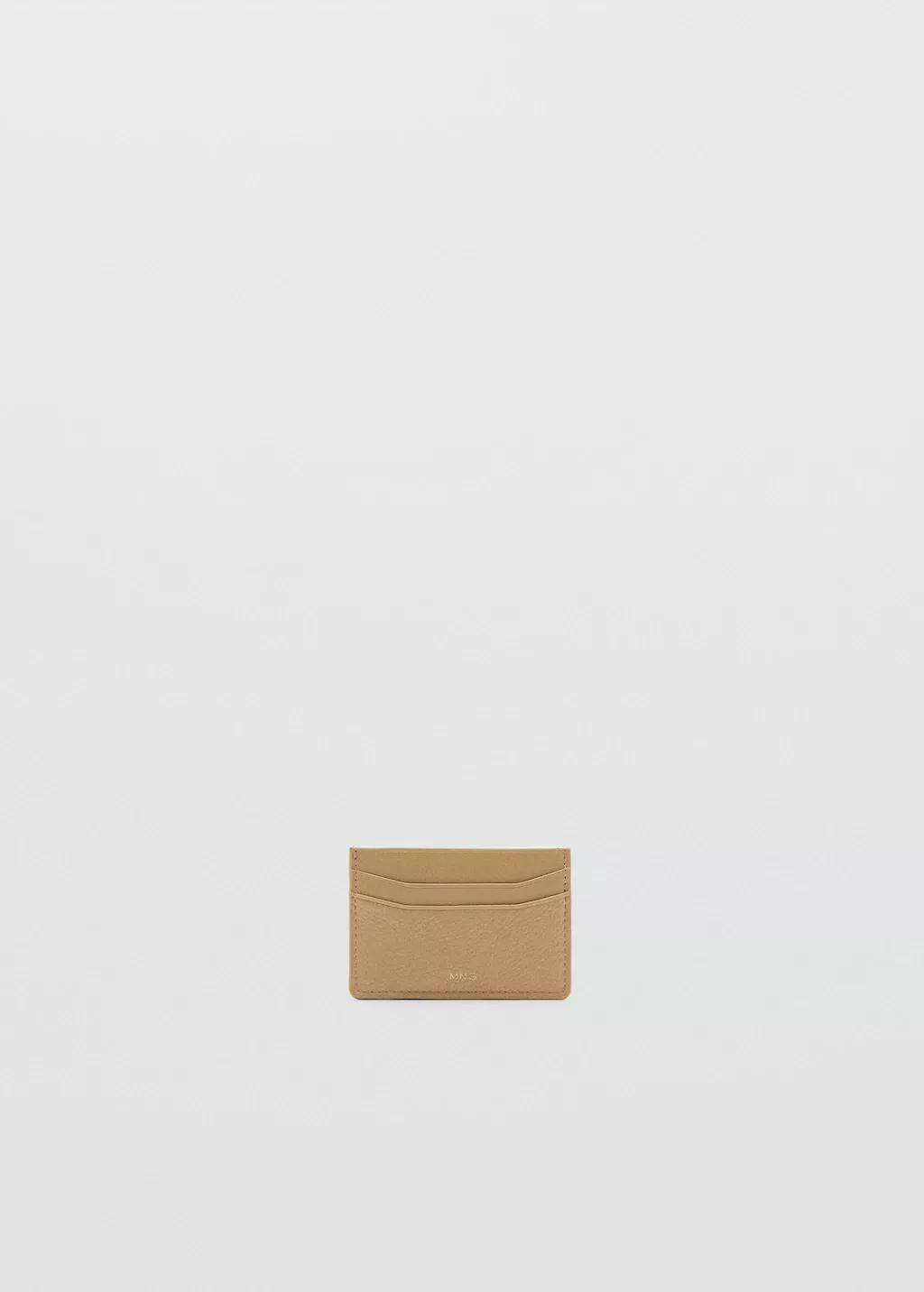Beige Faux-Leather Cardholder, 0201_08, large image number 3