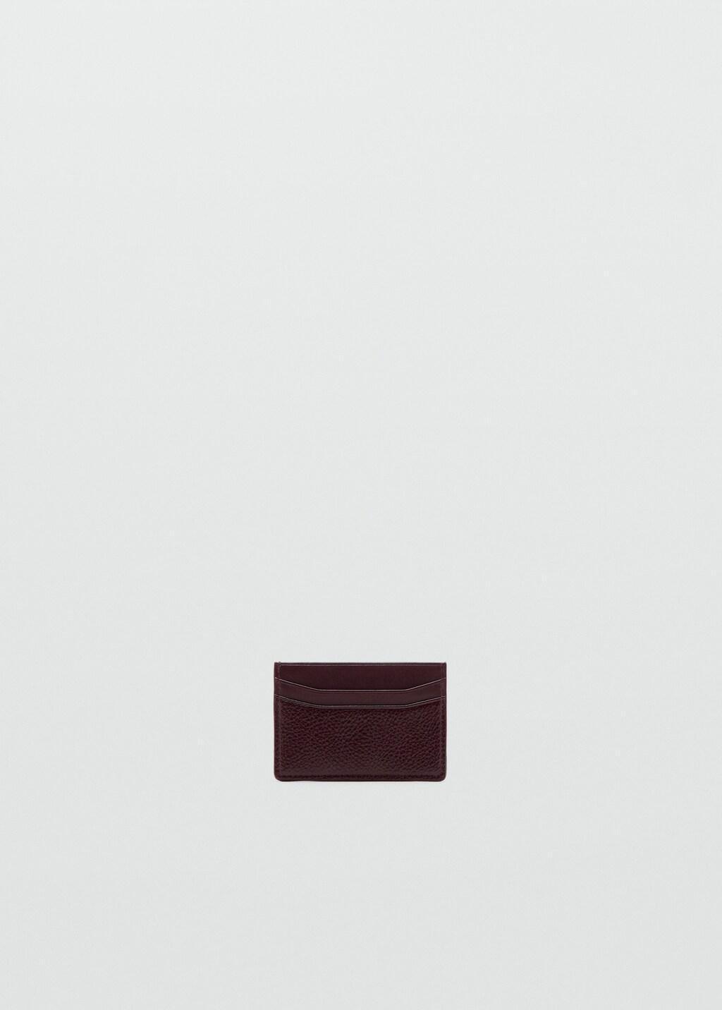 DARK RED Faux-leather cardholder, 0201_78, large image number 0